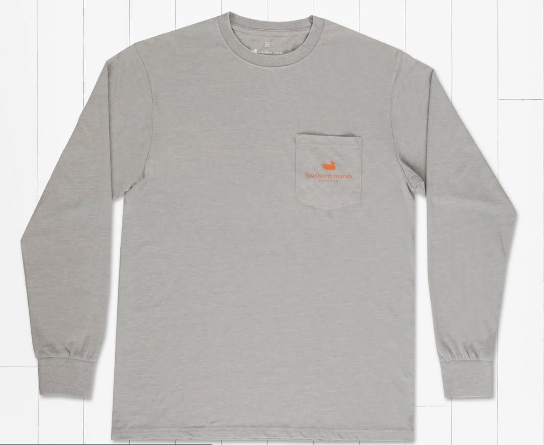LS SEAWASH™ Tee - Decoy Stamp Light Gray