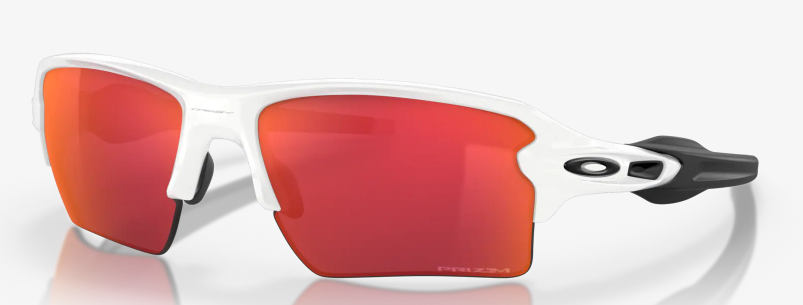 Flak 2.0 XL Prizm Field Lenses Polished White | Dallas Wayne Boot