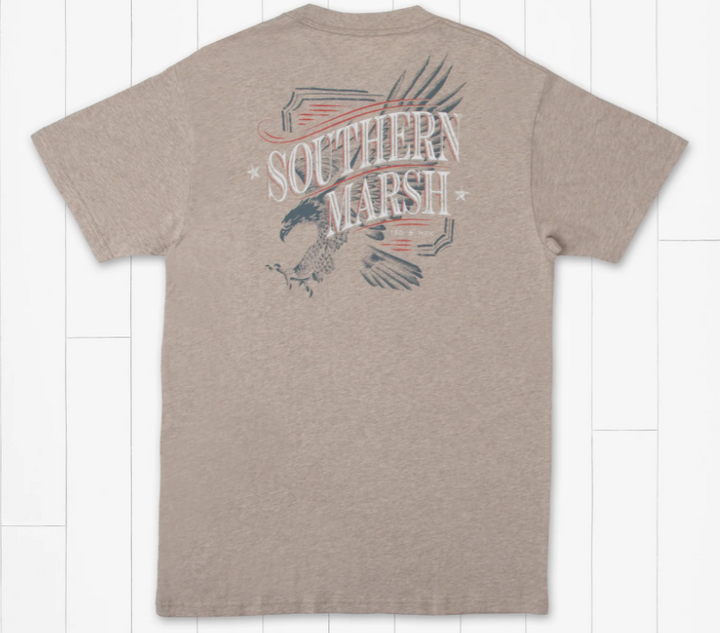Liberty Eagle Tee - Washed Burnt Taupe