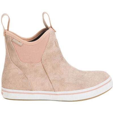 Women's 6" Leather Ankle Deck Boot Pink