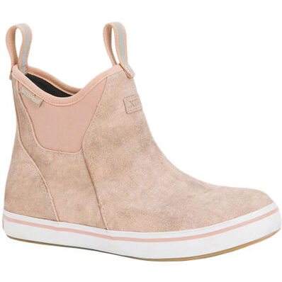 Women's 6" Leather Ankle Deck Boot Pink
