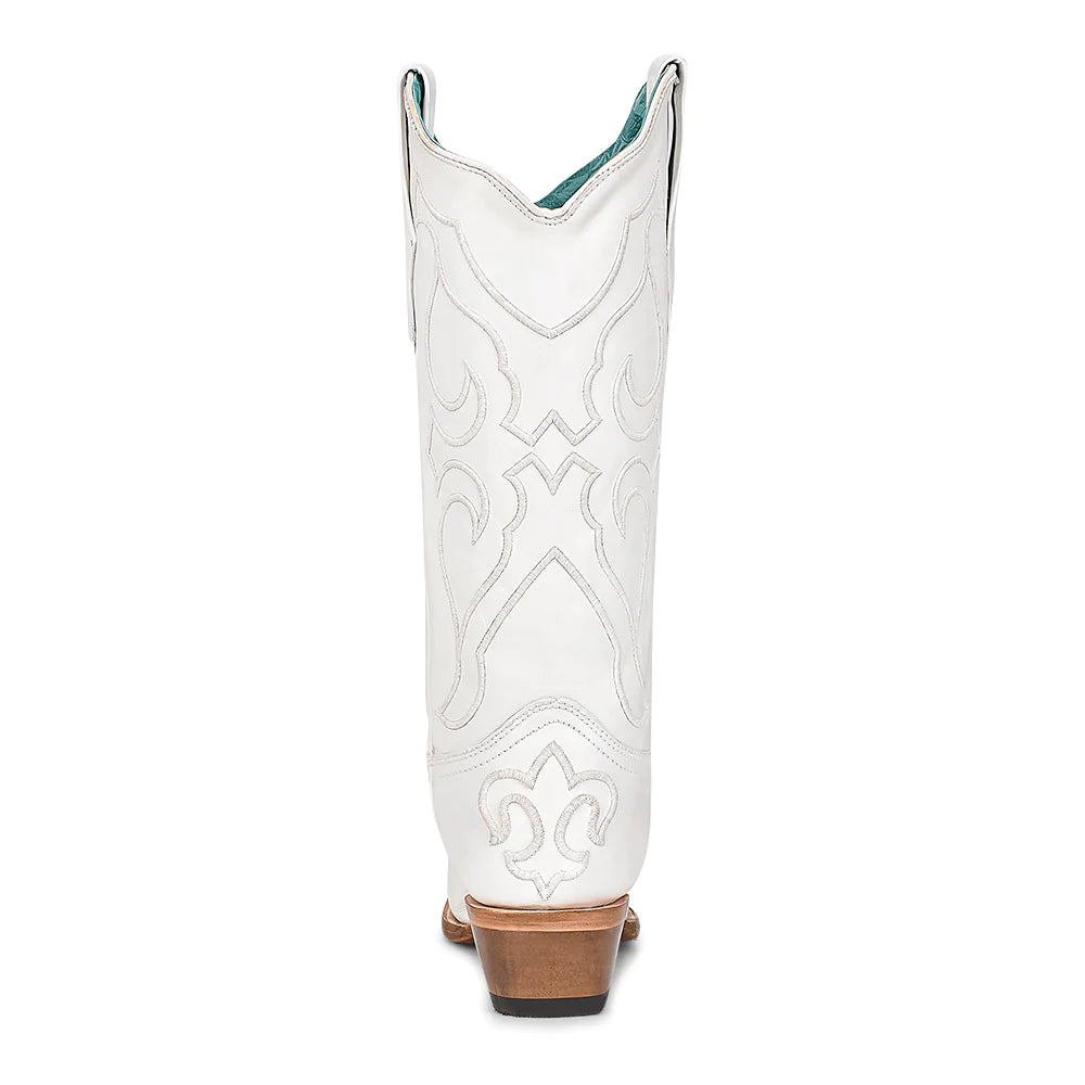 White Embroidery Ladies Boot
