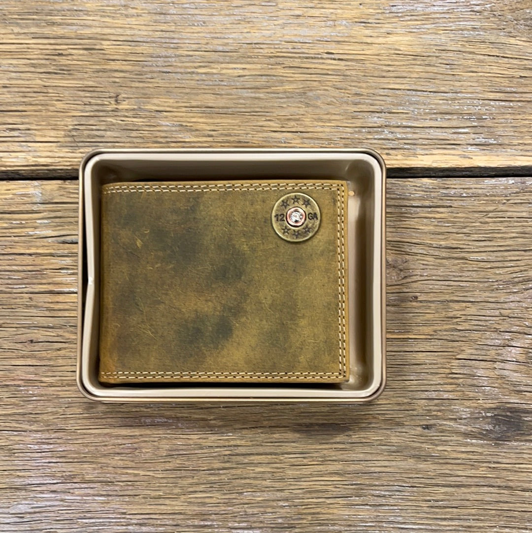 Shot Shell Vintage Tan BifoldWallet