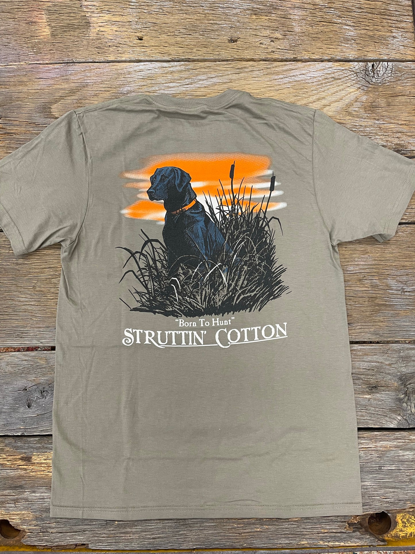 Born To Hunt Black Lab - Driftwood