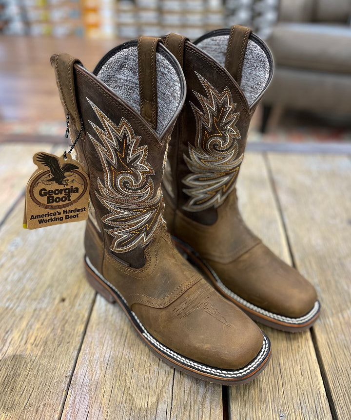 Georgia Boot Western Waterproof Work Square Toe