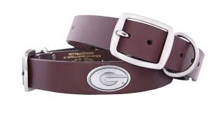 UGA Concho Brown Leather Belt