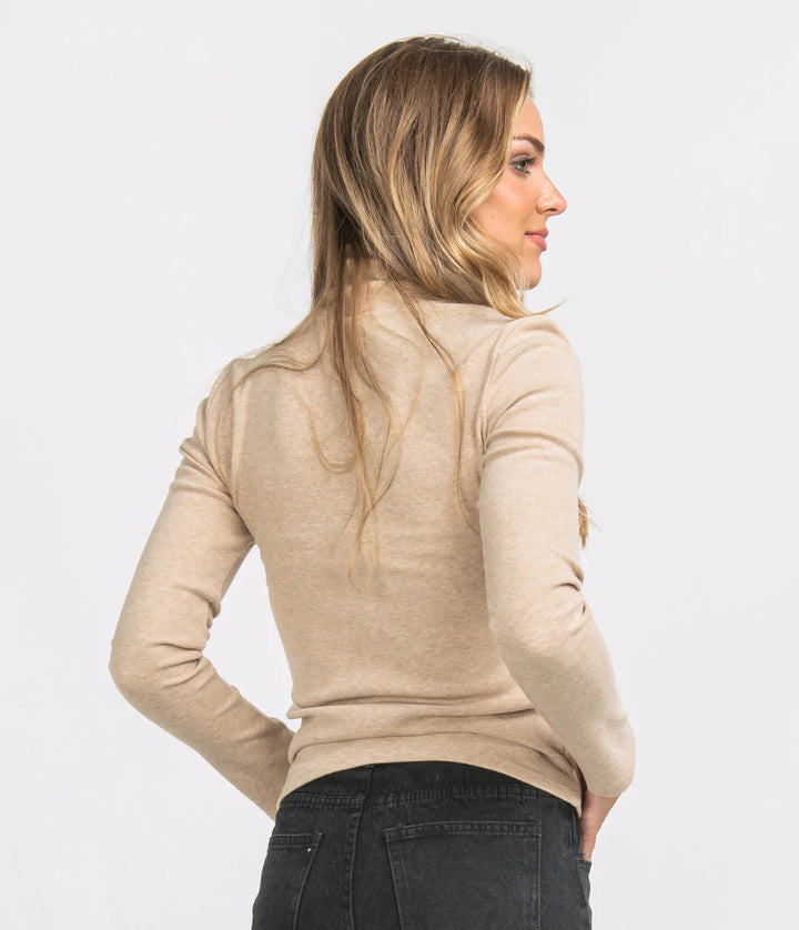 Buttery Soft Basic Turtleneck - Morning Coffee