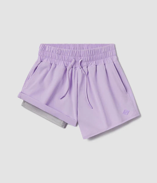 Women's Lined Hybrid Shorts - Purple Rose