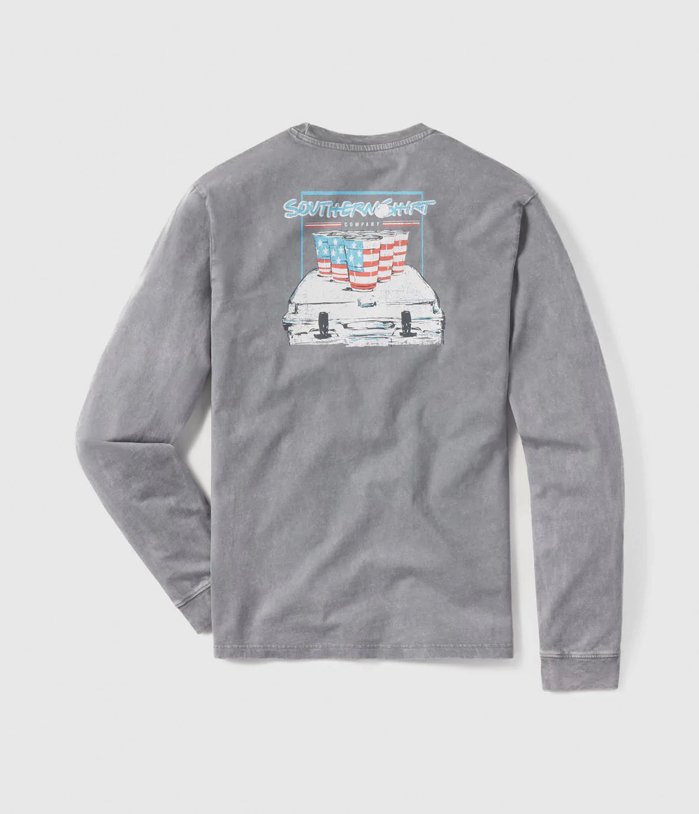 Patriotic Pong L/S Tee - Monument
