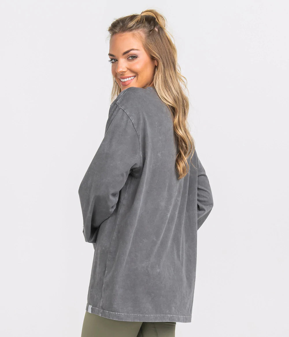 Washed Unitee L/S - Charcoal