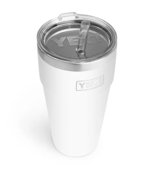 Rambler 26 oz Stackable Cup With Straw Lid White – Dallas Wayne Boot Company