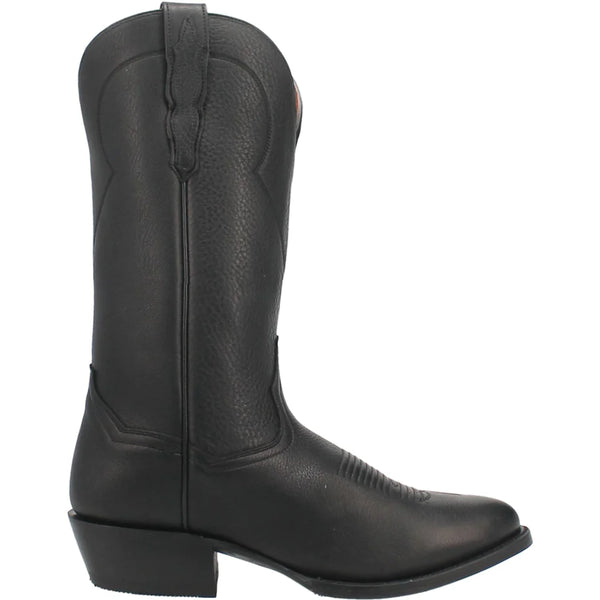 Pike R Toe Western Boots - Black