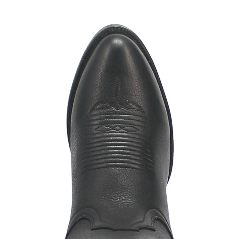 Pike R Toe Western Boots - Black