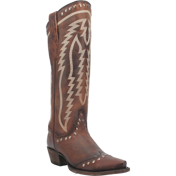 Sadi Brown Leather Boot