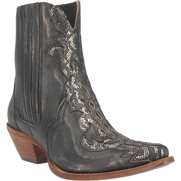 Shay Black Inlay Snip Toe Boot