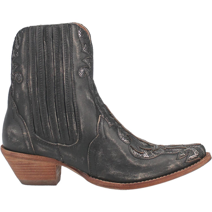 Shay Black Inlay Snip Toe Boot