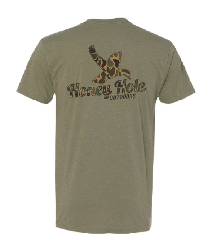 Duck Camo SS Tee- Light Olive