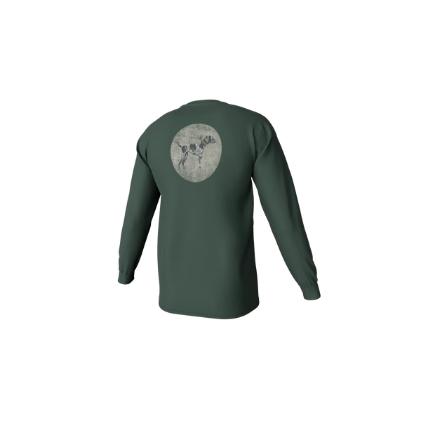 Youth Vintage Circle Greyton Long Sleeve Pocket Tee - Duck Green