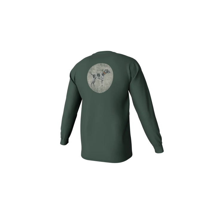 Youth Vintage Circle Greyton Long Sleeve Pocket Tee - Duck Green