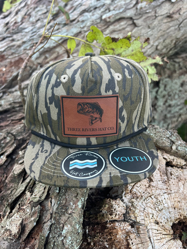YOUTH/KIDS - Bass Fishing - Camo Rope Hat - Lost Hat Co.: Old’s Cool Slough
