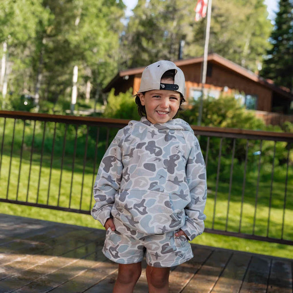 Youth Vintage Washed Hoodie - Mallard Mayhem Camo