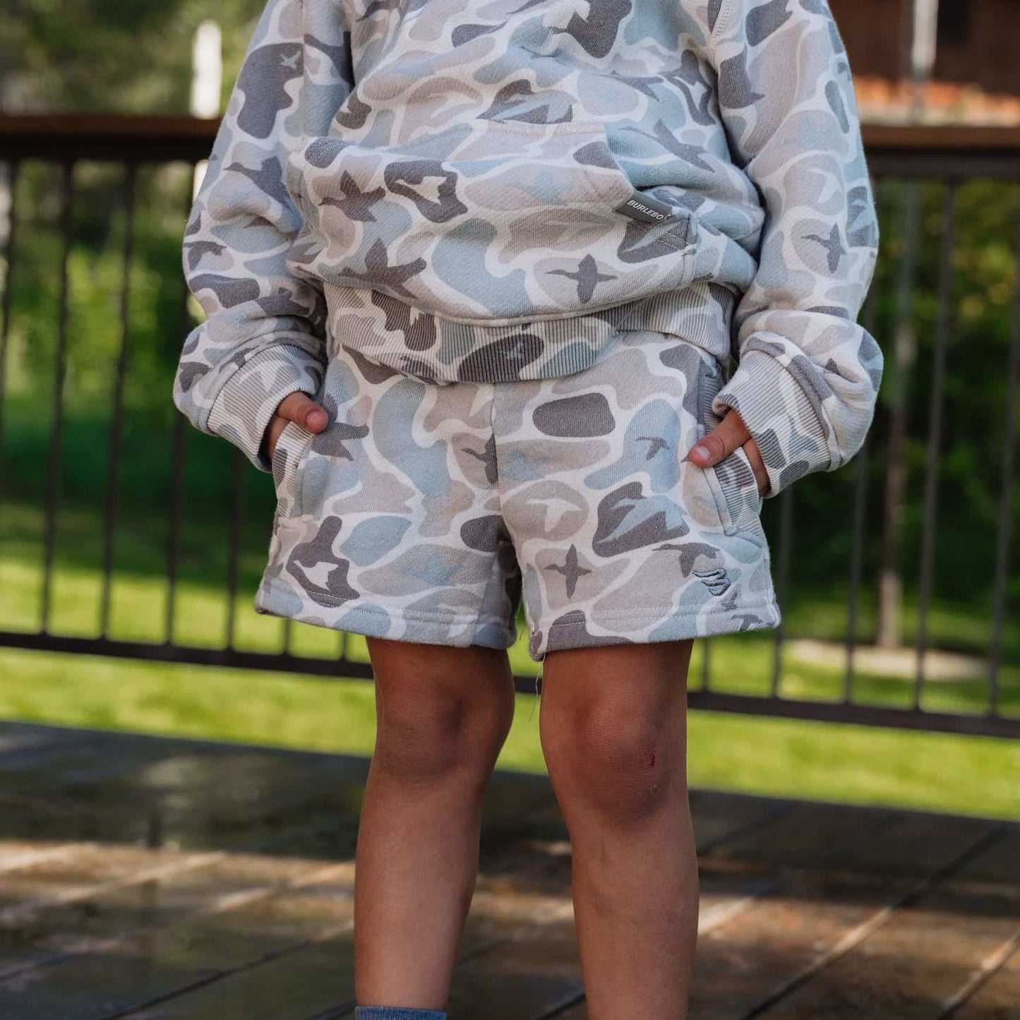 Youth Vintage Washed Shorts - Mallard Mayhem Camo