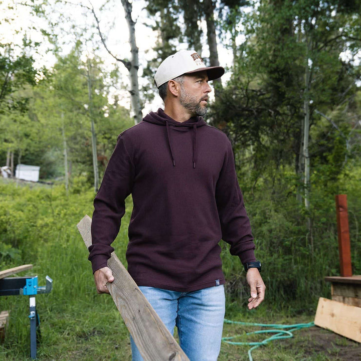 Thermal Hoodie - Maroon