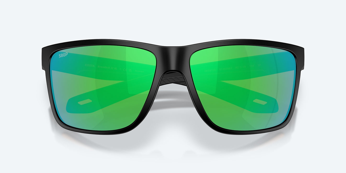 Braodbill II XL Matte Black Green Mirror 580P