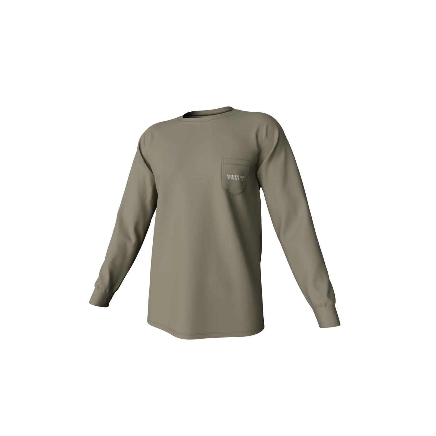 Youth Duck Feather Trio Long Sleeve Pocket Tee - Laurel Oak