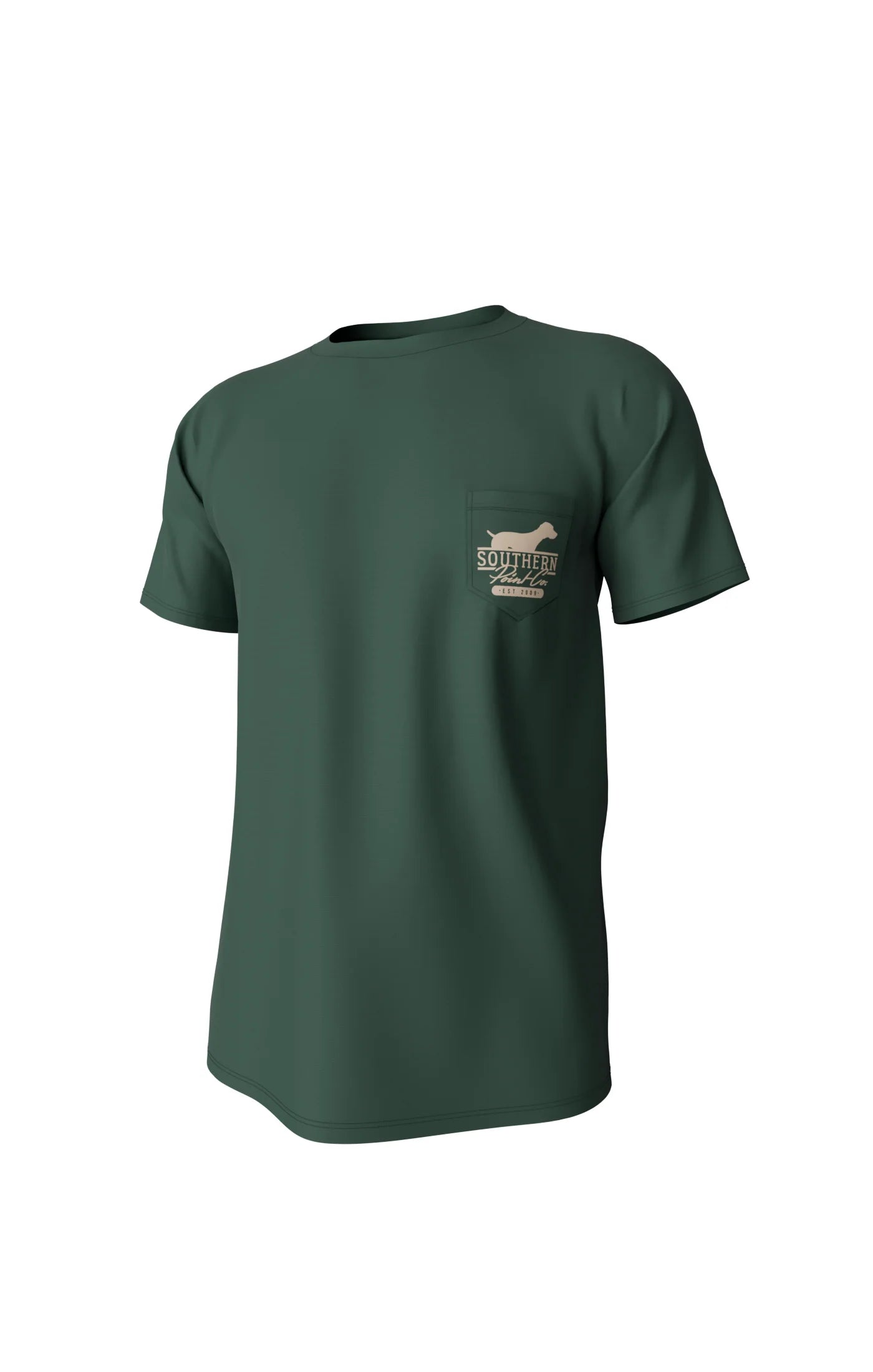 Youth Silhouette Shield Short Sleeve Pocket Tee - Duck Green