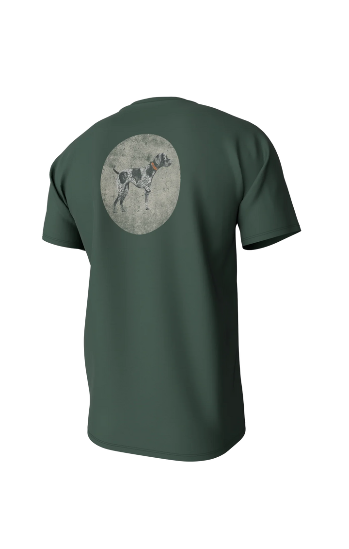 Youth Vintage Circle Greyton Short Sleeve Pocket Tee - Duck Green