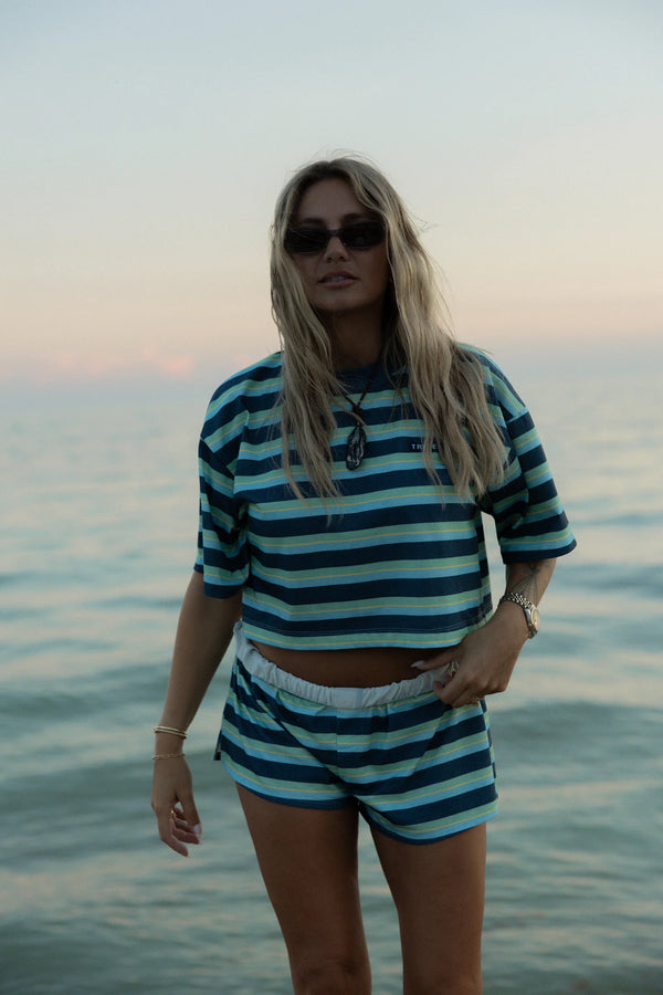 Striped Boxer - Deep Sea Blue