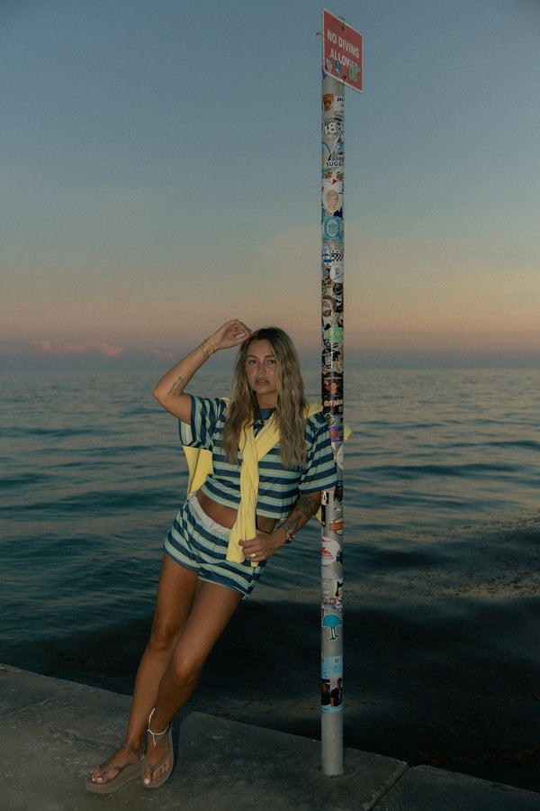 Striped Boxer - Deep Sea Blue