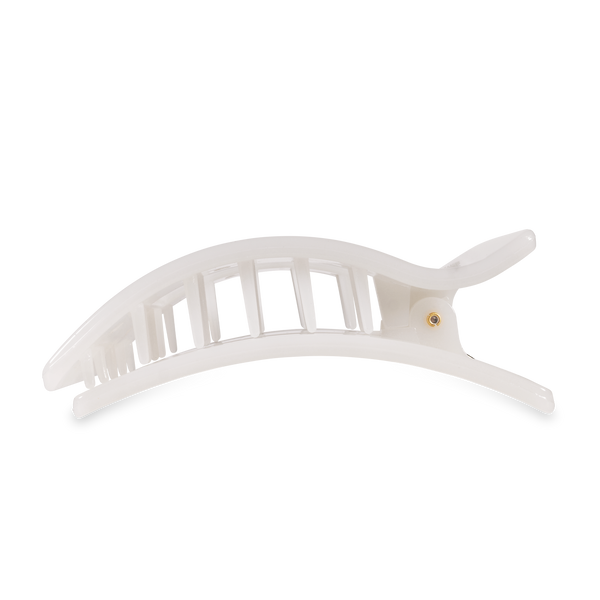 Flat Rectangle Hair Clip | Large | Coconut White