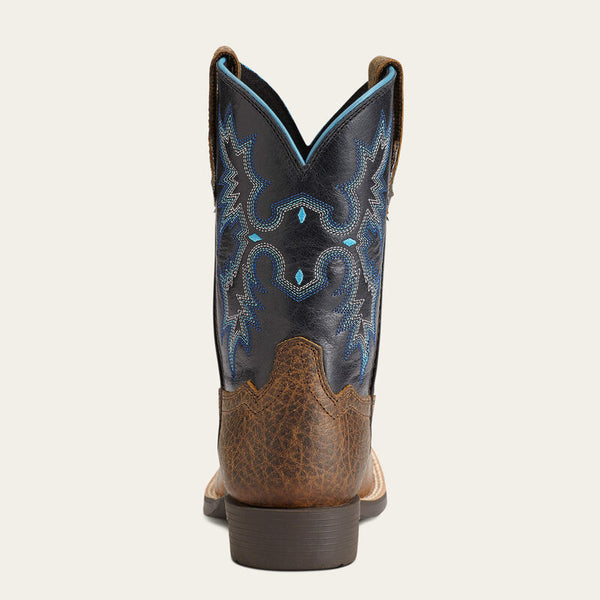 Kid's Tombstone Western Boot - Earth/Black