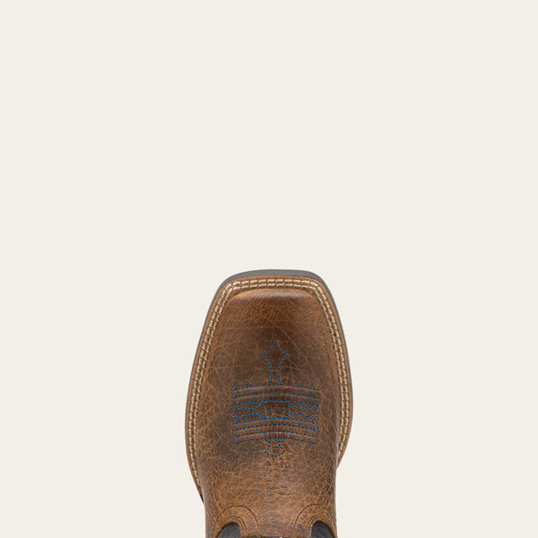 Kid's Tombstone Western Boot - Earth/Black