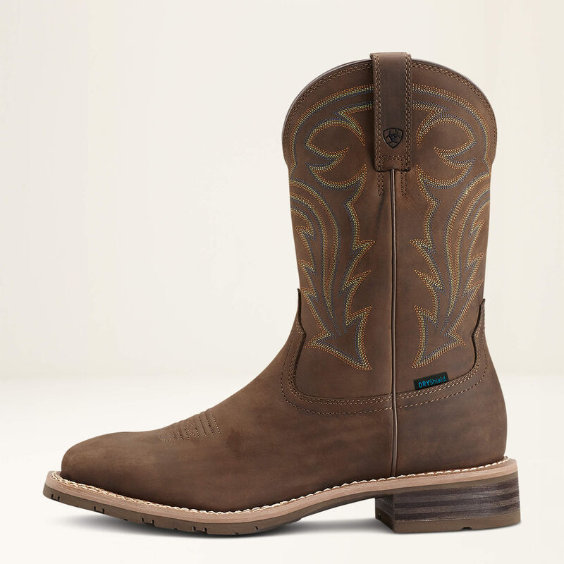 Hybrid Rancher Waterproof Western Boot - Oily Distressed Brown