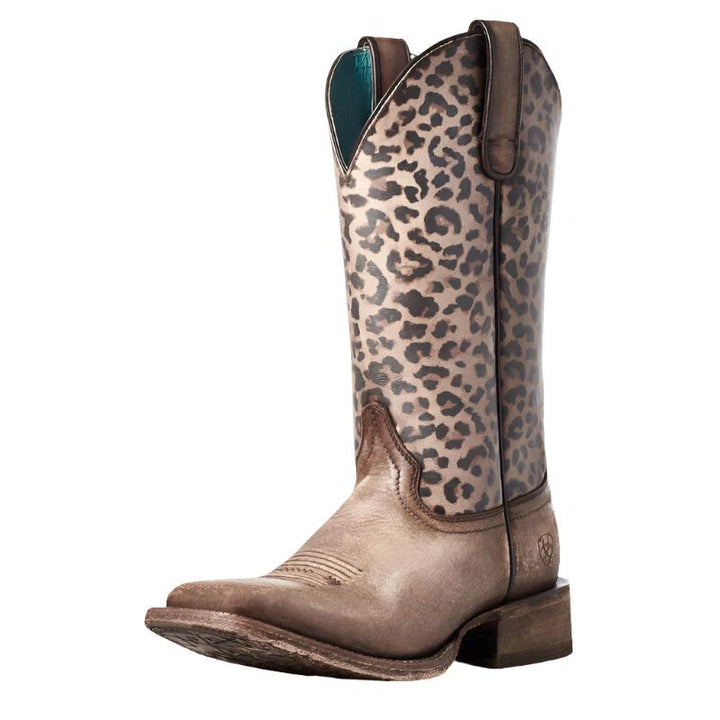 Ariat Ladies Circuit Savanna Leopard Print Square Toe Boots