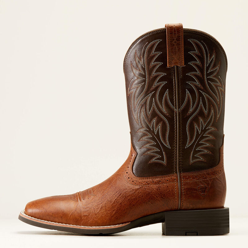 Sport Western Wide Square Toe Cowboy Boot - Peanut Butter / Chaga Brown