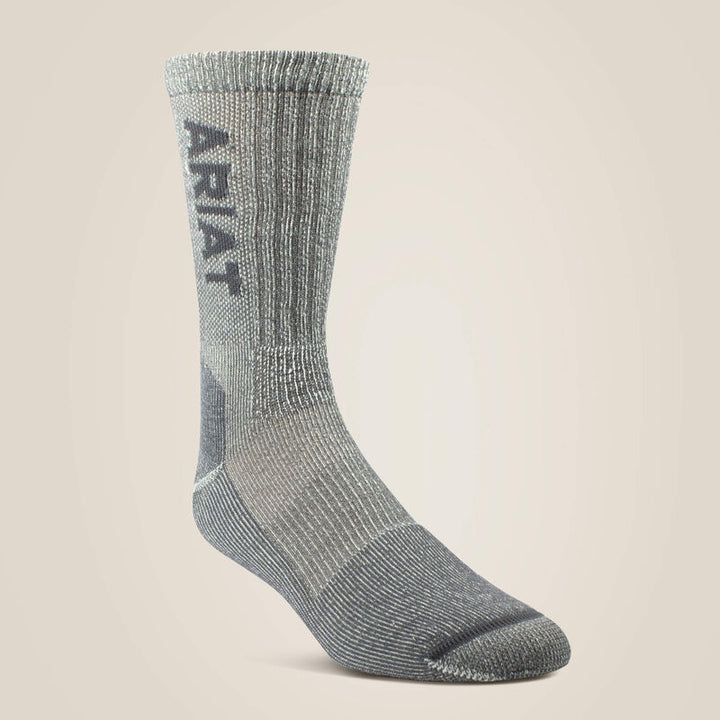 Lightweight Merino Wool Blend Steel Toe Work Sock - Grey