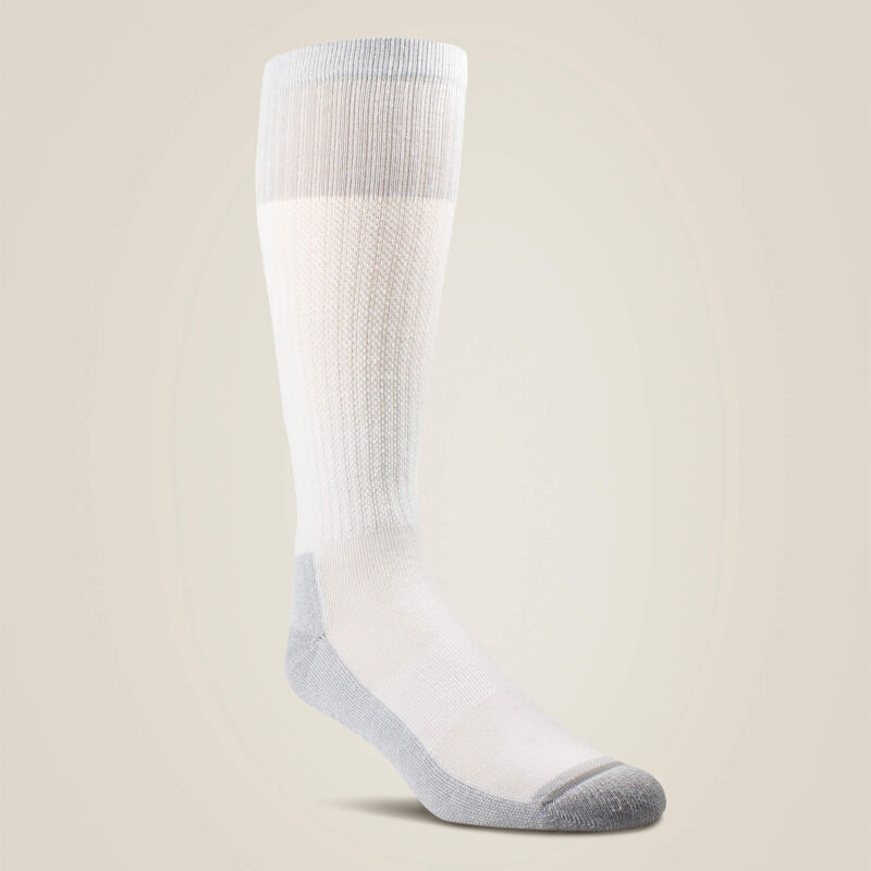 VentTEK® Over the Calf Western Boot Sock 2 Pair Pack - White