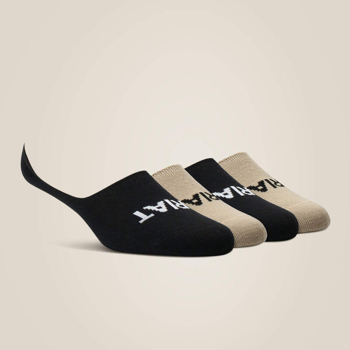 No Slip No Show Sock 4 Pair Multi Color Pack - Solid Neutrals