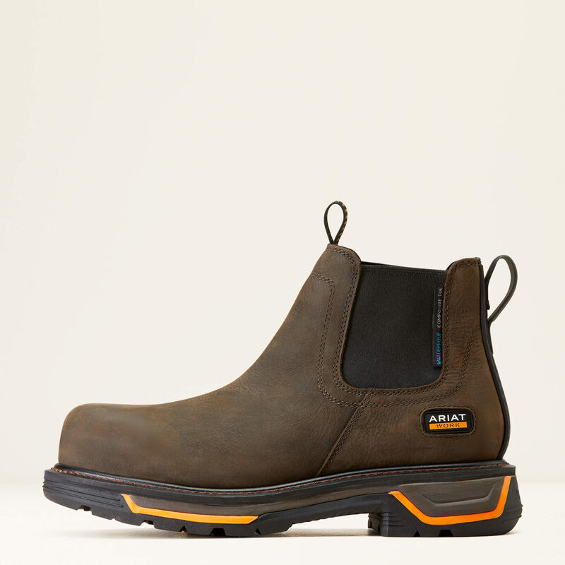 Big Rig Chelsea Waterproof Composite Toe Work Boot - Iron Coffee