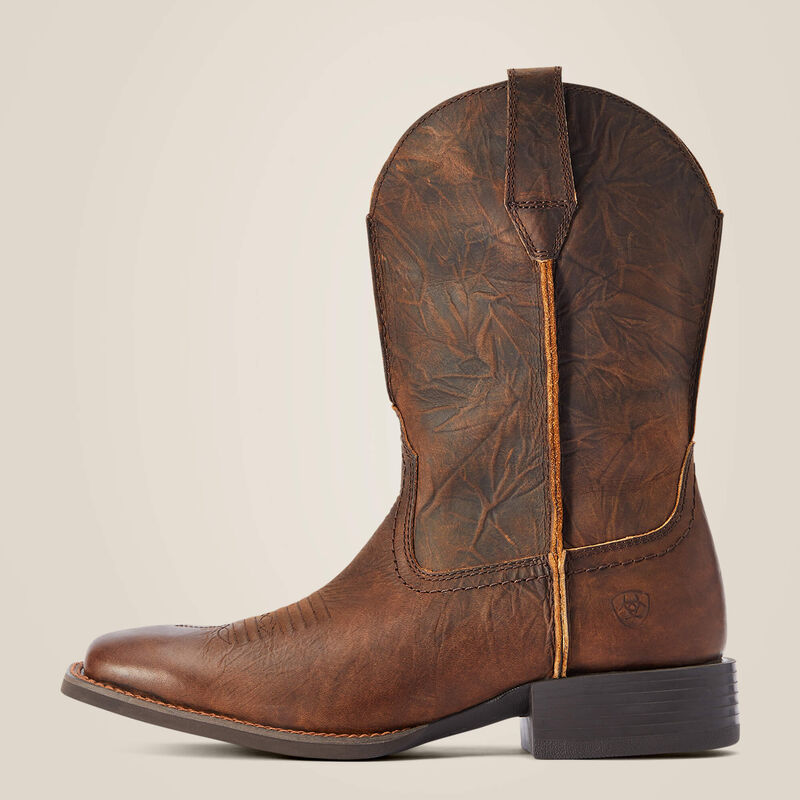 Sport Rambler Wide Square Toe Western Boot - Bartop Brown
