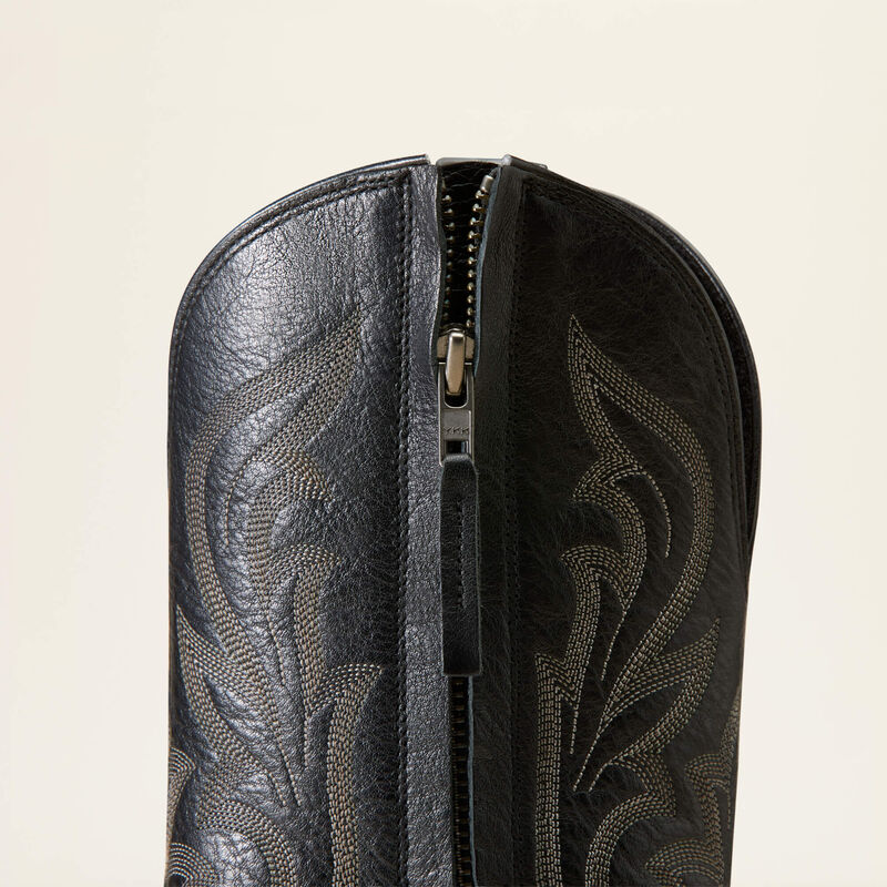 Slim Zip Ultra Western Boot - Black Deertan