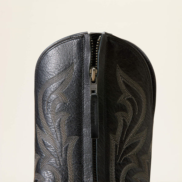 Slim Zip Ultra Western Boot - Black Deertan