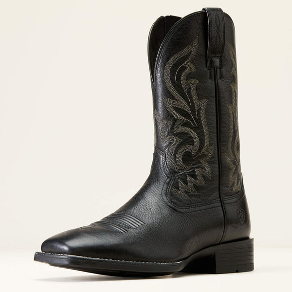 Slim Zip Ultra Western Boot - Black Deertan