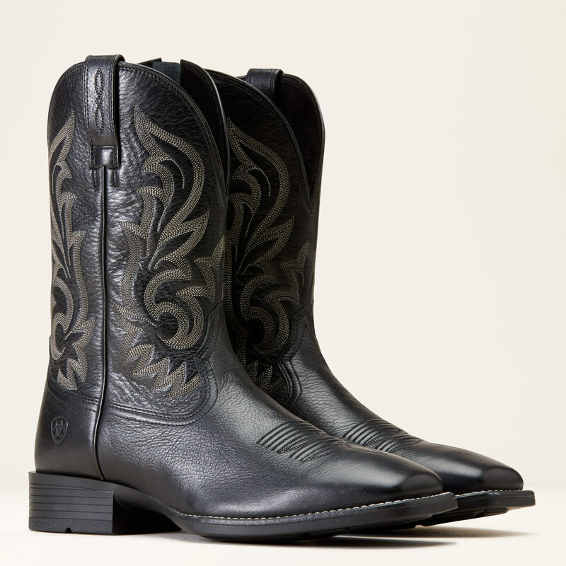 Slim Zip Ultra Western Boot - Black Deertan
