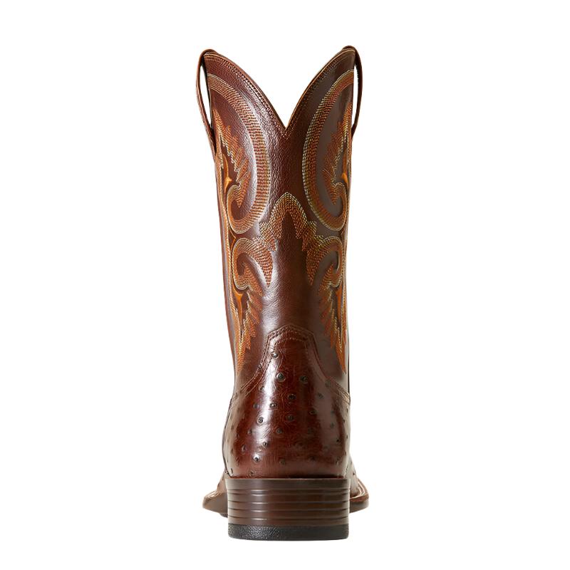 Barley Ultra Western Full Quill Ostrich Boot - Dark Tabac
