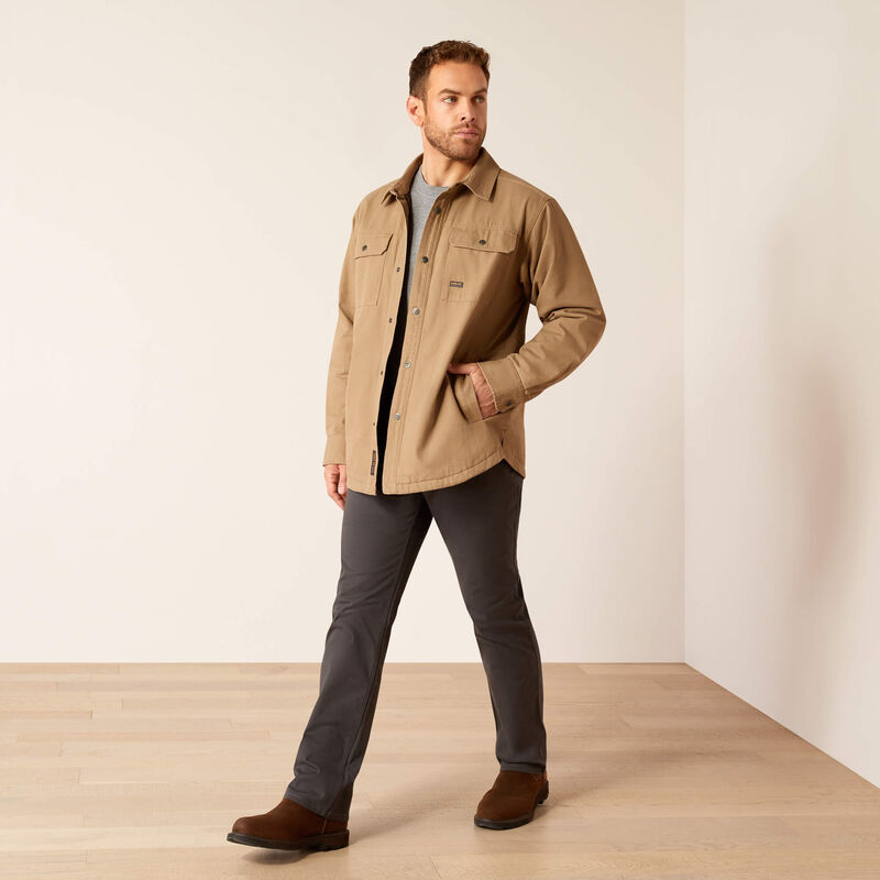 Rebar Canvas Shirt Jacket - Khaki